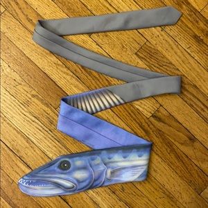 Ralph Marlin 1986 Barracuda Fish Tie / necktie